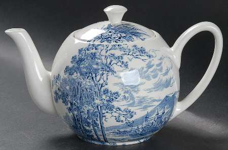 Countryside Blue Teapot & Lid