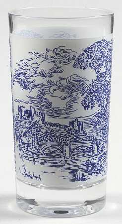 Countryside Blue 8 Oz Glassware Tumbler