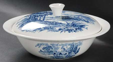 Countryside Blue Round Covered Vegetable by Wedgwood