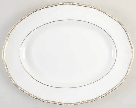 Crown Gold (England) 14" Oval Serving Platter