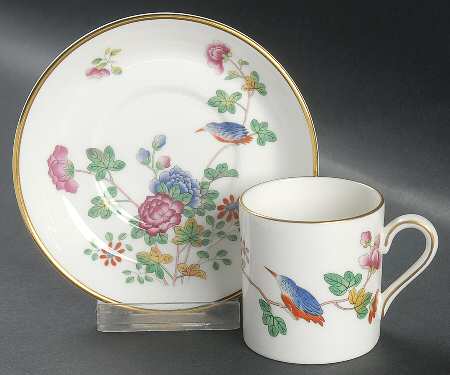 Cuckoo Bond Shape Demitasse Cup and Saucer Set