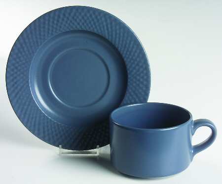 Denim All Blue Flat Cup & Saucer Set by Wedgwood