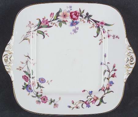 Devon Sprays Square Handled Cake Plate