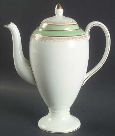 Eccles Bead Celadon Coffee Pot & Lid