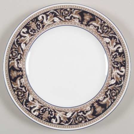 Florentine Dark Blue Rim (No Center Design) Salad Plate
