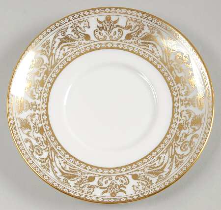 Florentine Gold (Gold Dragons, White) Saucer for Bond Shape Demitasse Cup