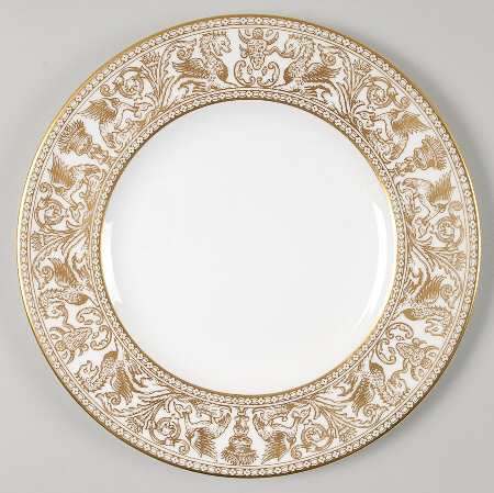 Florentine Gold (Gold Dragons, White) Salad Plate