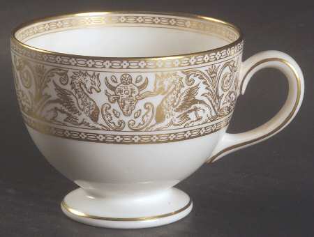 Florentine Gold (Gold Dragons, White) Leigh Shape Footed Cup