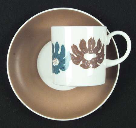 Florida (Susie Cooper) Flat Cup & Saucer Set by Wedgwood