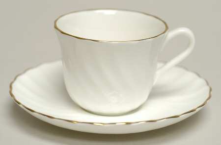 Gold Chelsea Flat Demitasse Cup & Saucer Set