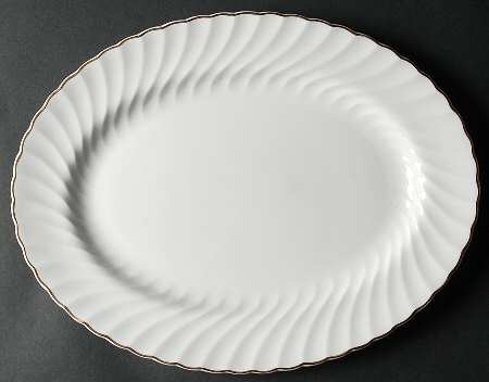 Gold Chelsea 15" Oval Serving Platter