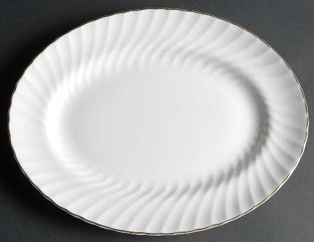 Gold Chelsea 14" Oval Serving Platter