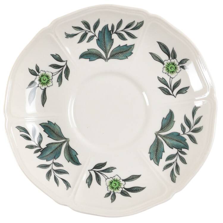 Green Leaf (Queen's Shape) Saucer