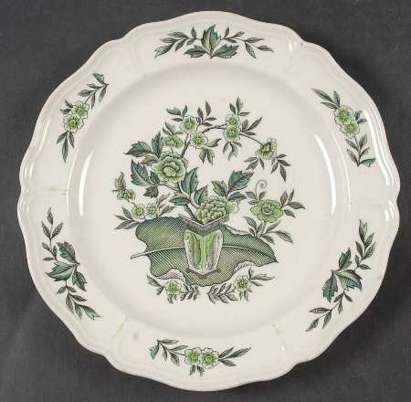 Green Leaf (Queen's Shape) Salad Plate by Wedgwood