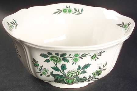 Green Leaf (Queen's Shape) 9" Salad Serving Bowl