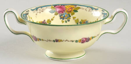 Grosvenor (W697, Cream Rim) Footed Bouillon Cup