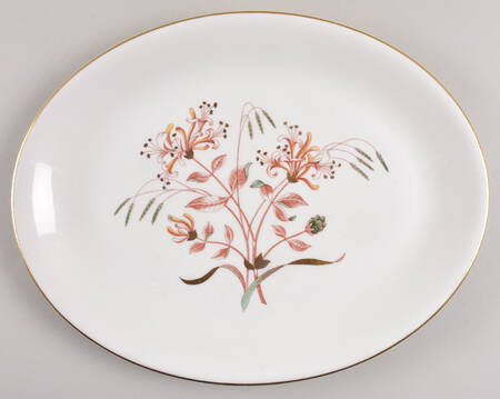 Honeysuckle Rust 13" Oval Serving Platter