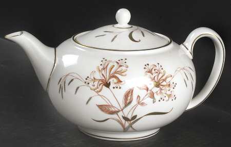 Honeysuckle Rust Teapot & Lid