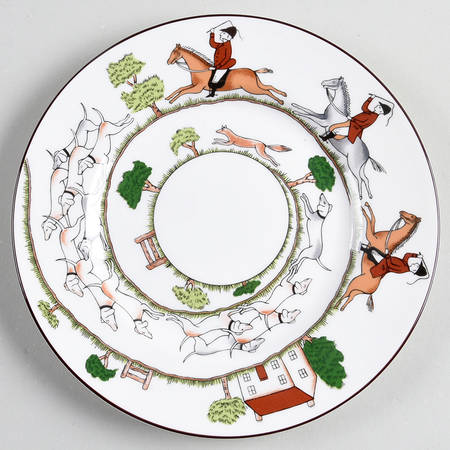 Hunting Scene Dessert/Pie Plate