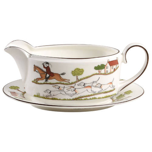 Hunting Scene Gravy Boat & Underplate/Relish