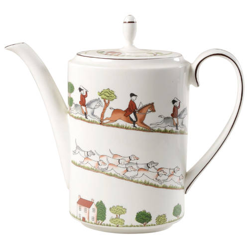 Hunting Scene Coffee Pot & Lid