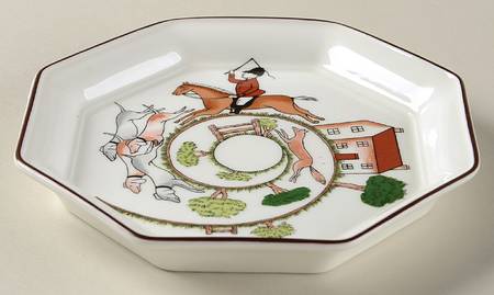 Hunting Scene 5" Octagonal Tray