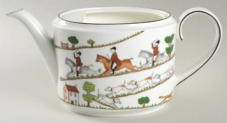 Hunting Scene Teapot No Lid