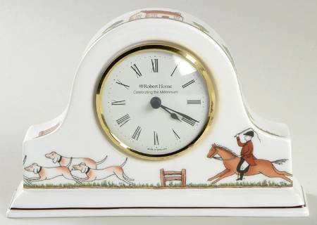 Hunting Scene Mantel Clock