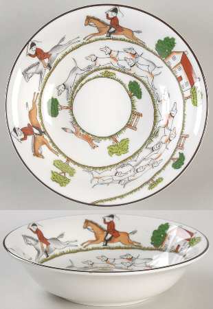 Hunting Scene Coupe Cereal Bowl