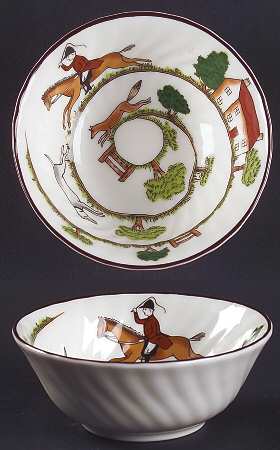 Hunting Scene Bowl-Candy 4"