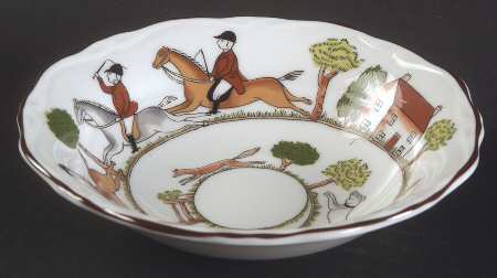 Hunting Scene Fruit/Dessert (Sauce) Bowl