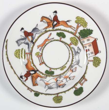 Hunting Scene Bread & Butter Plate