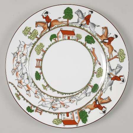 Hunting Scene Salad Plate