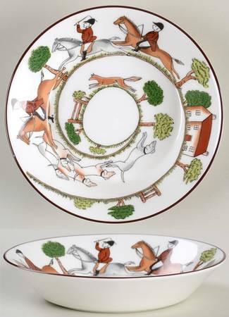 Hunting Scene Fruit/Dessert (Sauce) Bowl