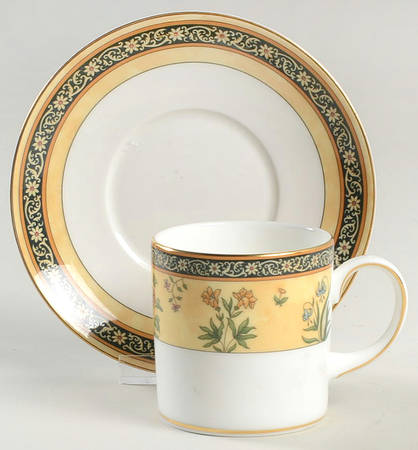 India Can Shape Demitasse Cup and Saucer Set by Wedgwood