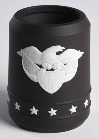 Cream Color on Black Jasperware Executive Cigarette Lighter No Element