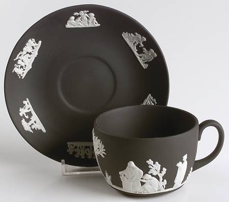 Cream Color on Black Jasperware by Wedgwood