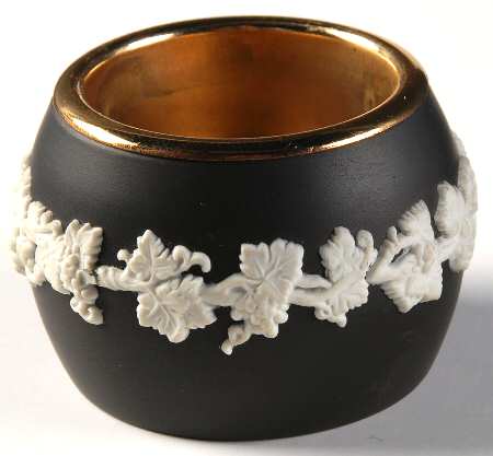 Cream Color on Black Jasperware Cigarette Lighter-No Element