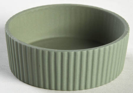 Cream Color on Celadon Jasperware 2" Round Fluted Box-No Lid