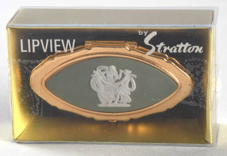 Cream Color on Celadon Jasperware Lipview