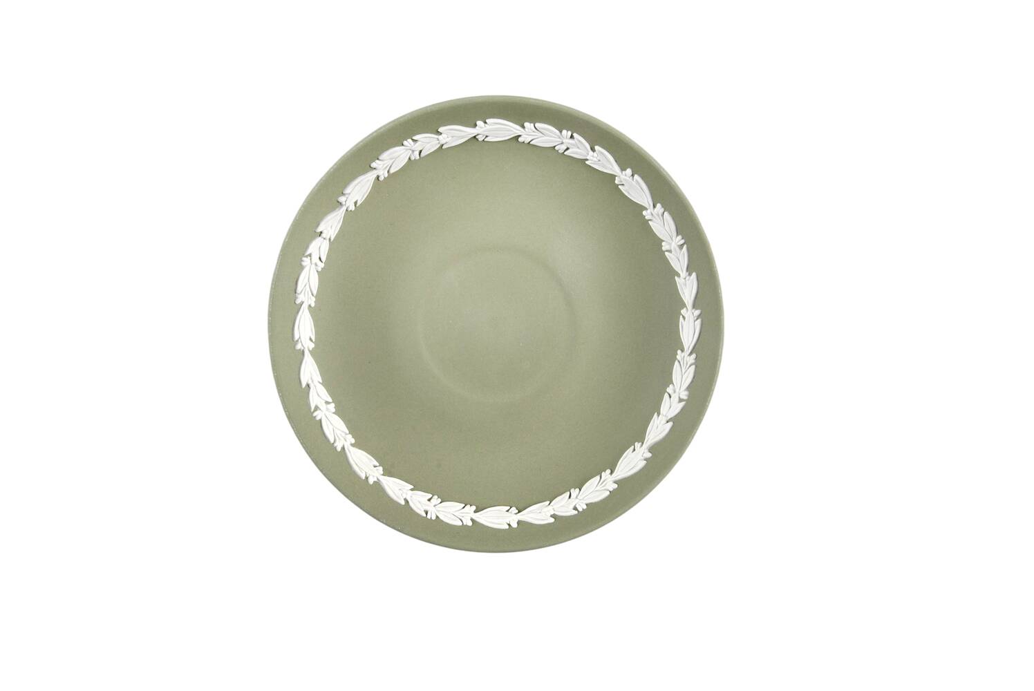 Cream Color on Celadon Jasperware Saucer