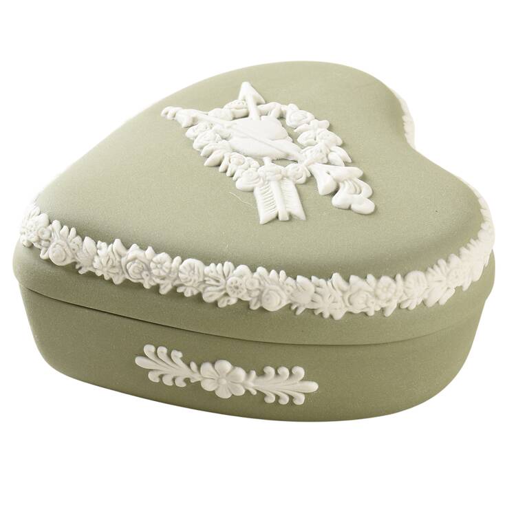Couples Celebration Annual Heart-Box Celadon Green-Couples Box - Boxed