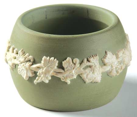 Cream Color on Celadon Jasperware Cigarette Lighter-No Element