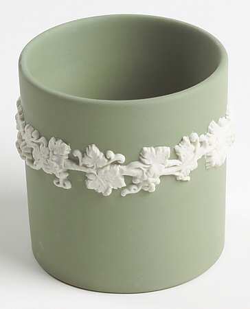 Cream Color on Celadon Jasperware Cigarette Holder