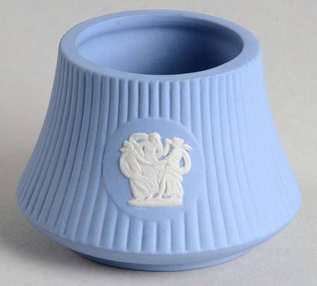 Cream Color on Lavender (Pale Blue) Jasperware Cigarette Lighter-No Element