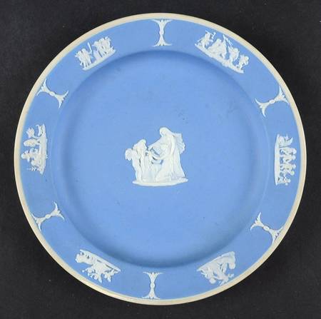 Cream Color on Lavender (Pale Blue) Jasperware by Wedgwood