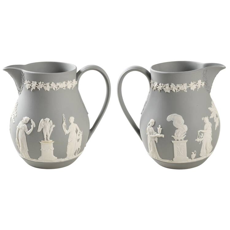 Cream Color on Grey Jasperware by Wedgwood