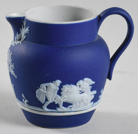 Cream Color on Wedgwood Blue Jasperware Mini Creamer