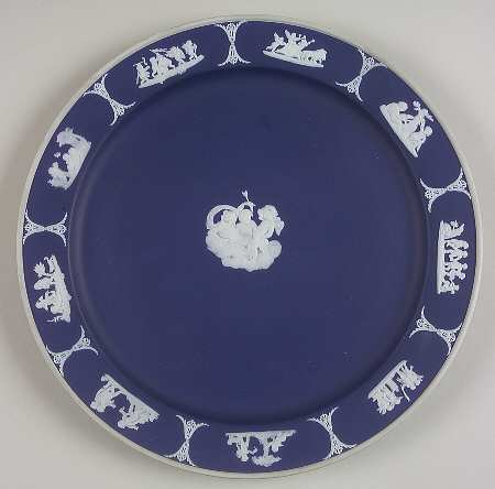Cream Color on Wedgwood Blue Jasperware by Wedgwood