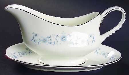 Josephine Blue Gravy Boat & Underplate